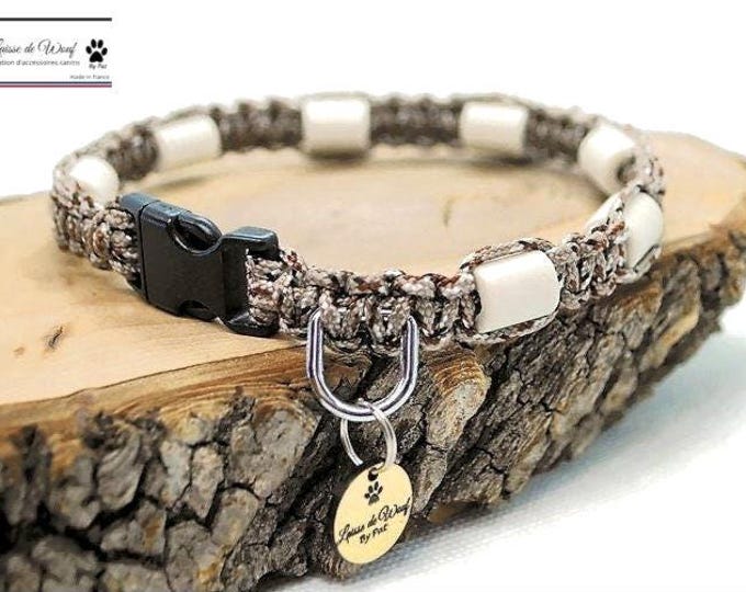 EM Ceramic Tick Collar for Natural Protection for Dogs | Camouflaged Wouf Leash