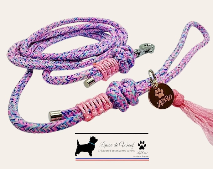 Woof Leash - Mermaid Pink 6mm Lead - Multiple Lengths