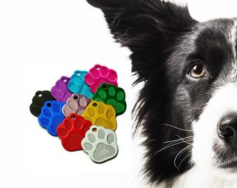 Dog ID Tag | 8 Colors Paw Print