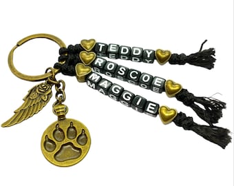 Customizable wolf paw keychain