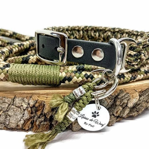 Collier chien Camouflage -largeur 2.5cm | Laisse de wouf