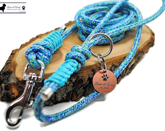 Wouf leash - Mermaid Blue lanyard 6mm - several lengths