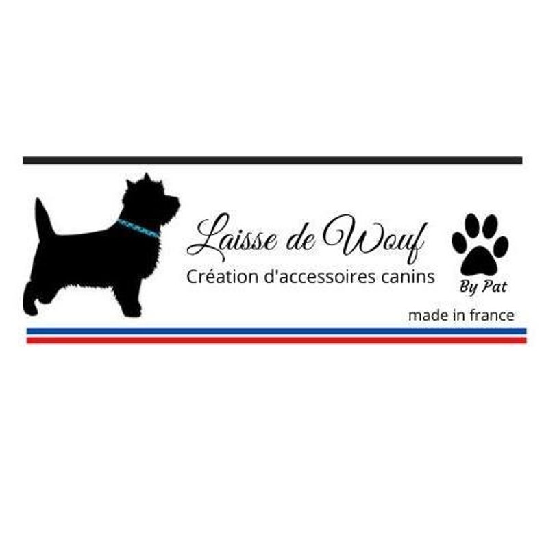 Black wouf leash leaves for dog rope 12mm