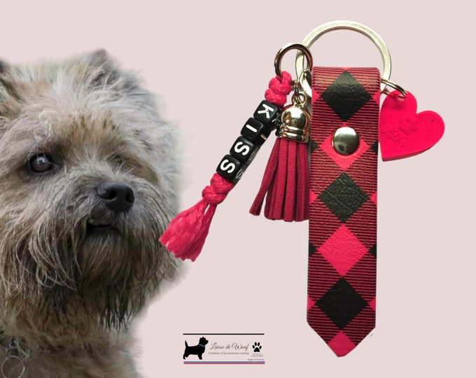 Ecossais Biothane Personalised Keyring | Woof Leash