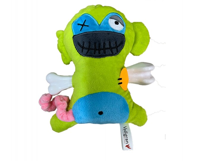 Jouet chien Scary singe avec os 17.5 cm