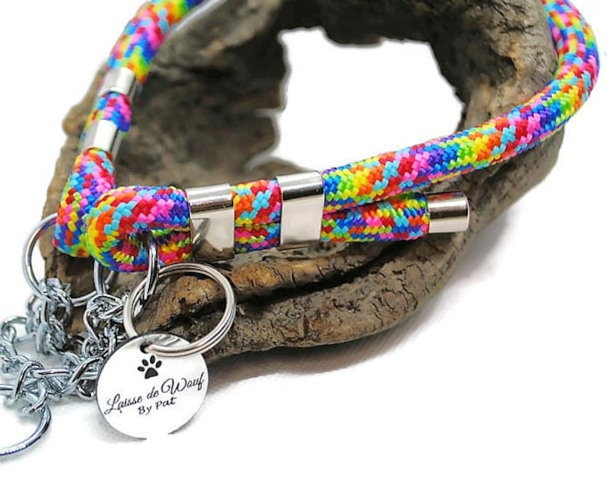 Rainbow Dog Collar | 10mm Paracord | Woof Leash