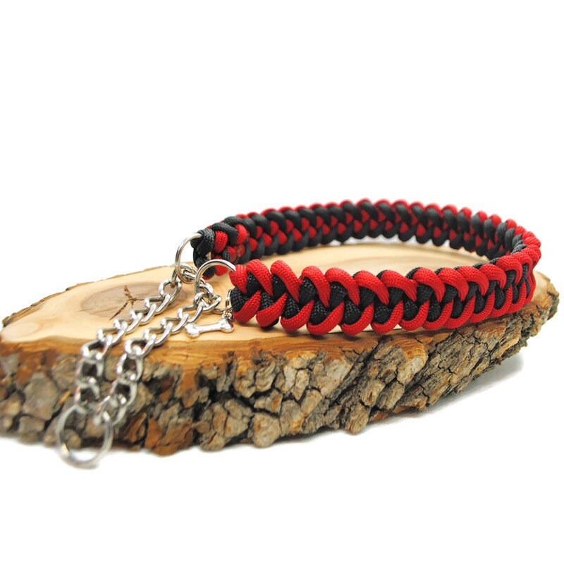 Collier Chien Shark Rouge - Largeur 2cm Laisse de Wouf