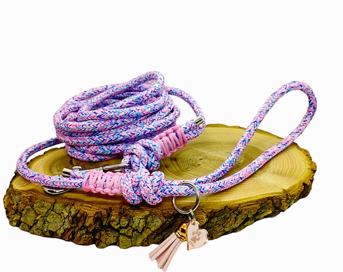 Wouf leash - Pink Mermaid lanyard 6mm - several lengths