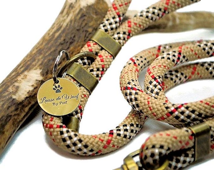 Woof leash | Tartan Beige Leash 10mm
