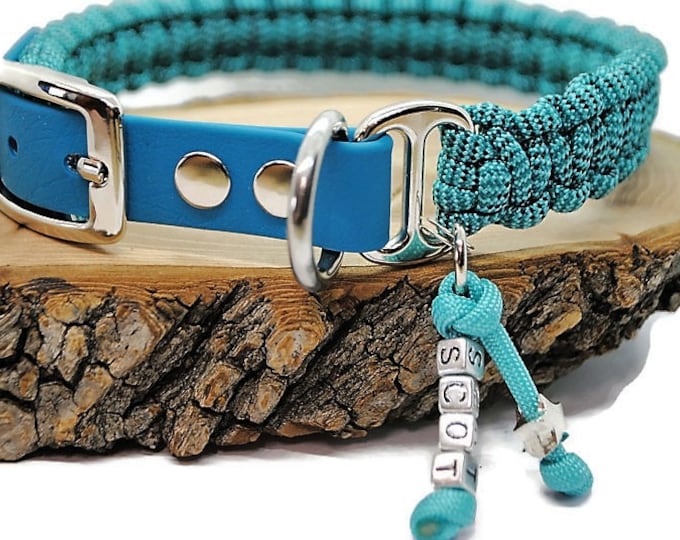Snake Turquoise dog collar - width 2cm | Woof leash