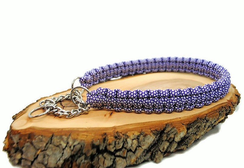 Collier Chien Purple Diamond - Largeur 2cm Laisse de Wouf