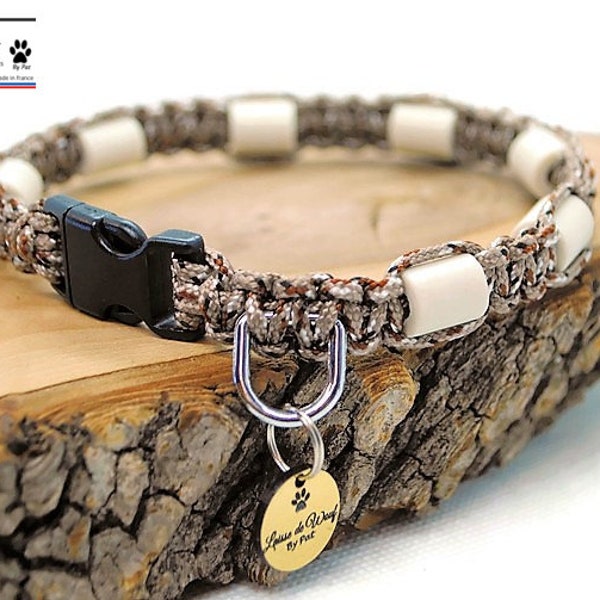 EM ceramic anti-tick collar for natural protection for dogs | Camouflaged leash