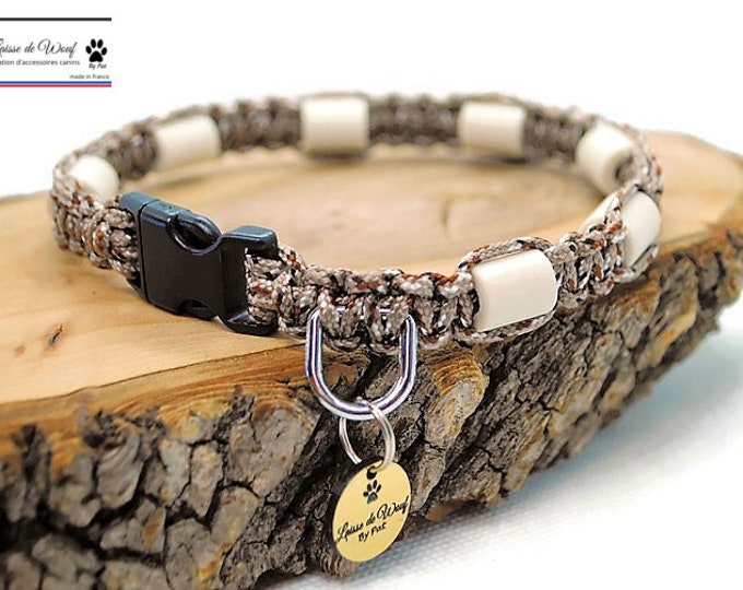 EM ceramic tick collar for natural protection for dog | Camouflaged leash