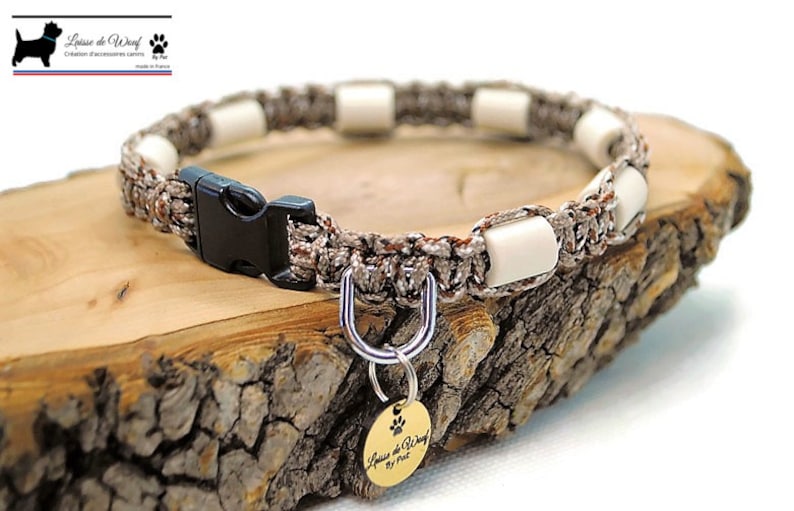 Collier anti-tiques en céramique EM pour une protection naturelle pour chien Laissedewouf camouflé image 1