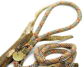 Woof Leash | Beige Tartan Leash 10mm