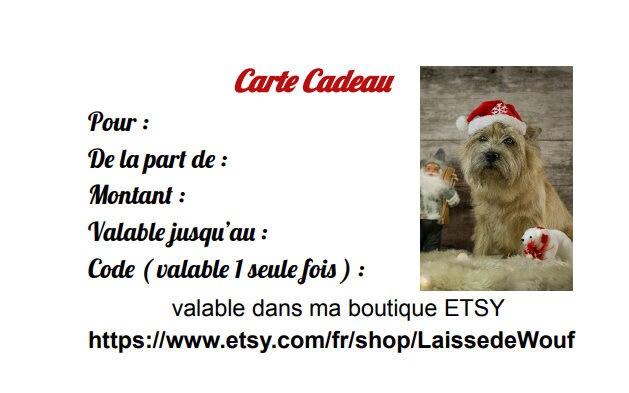 Carte Cadeau Laissedewouf
