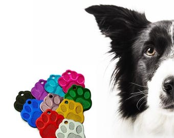 Dog ID Tag | 8 Colors Paw Print