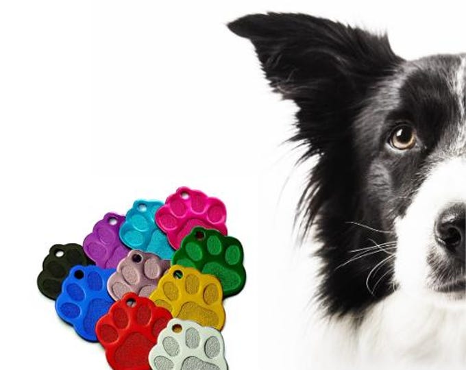 Dog ID Tag | 8 Colors Paw Print