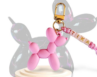 Customizable balloon dog keychain