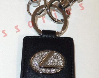 Lexus Keychain F Sport STAINLESS STEEL SWAROVSKI CRYSTALS Double Sided