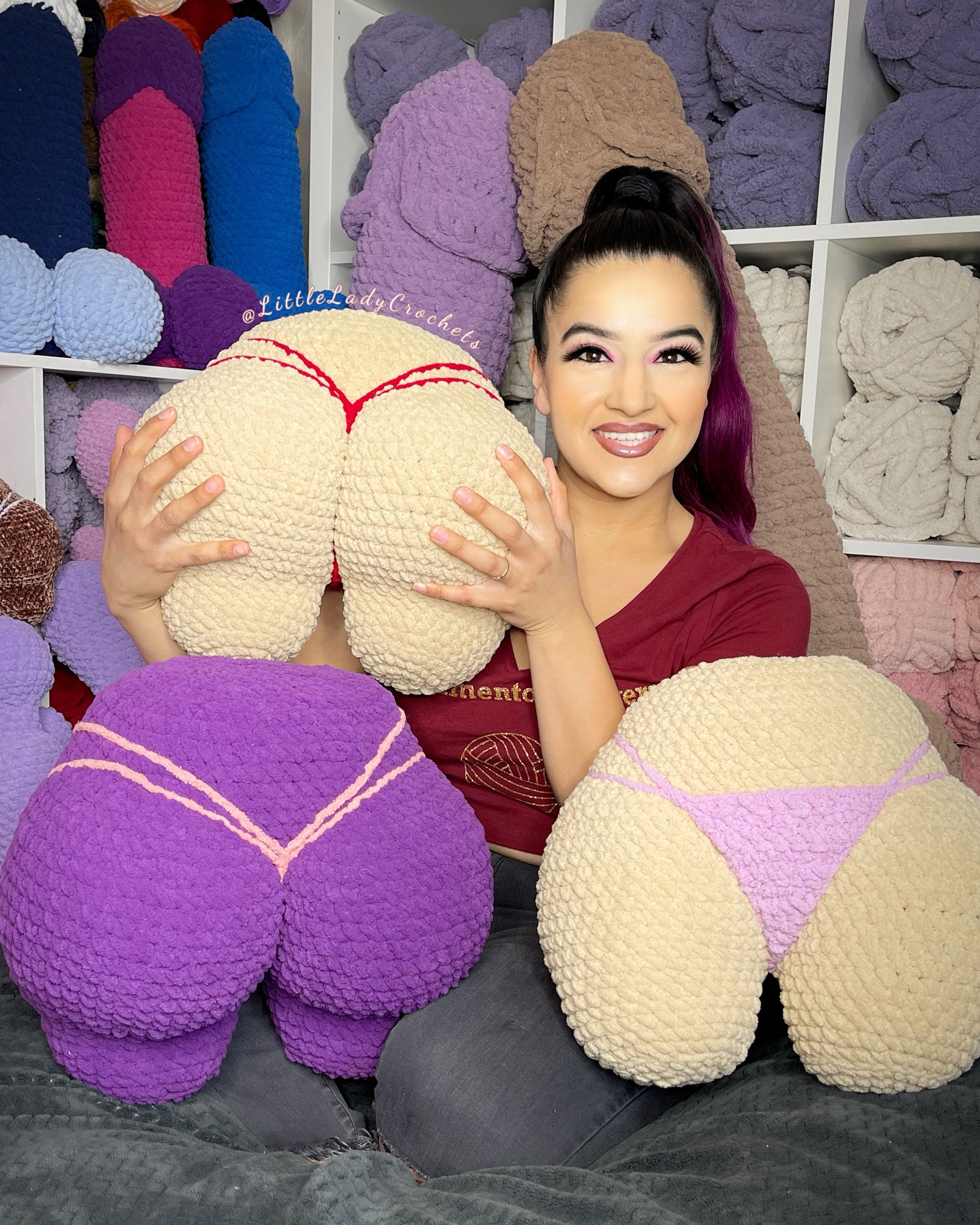 Custom Booty Pillow Crochet Booty Pillow Booty Pillow Ass -  Singapore
