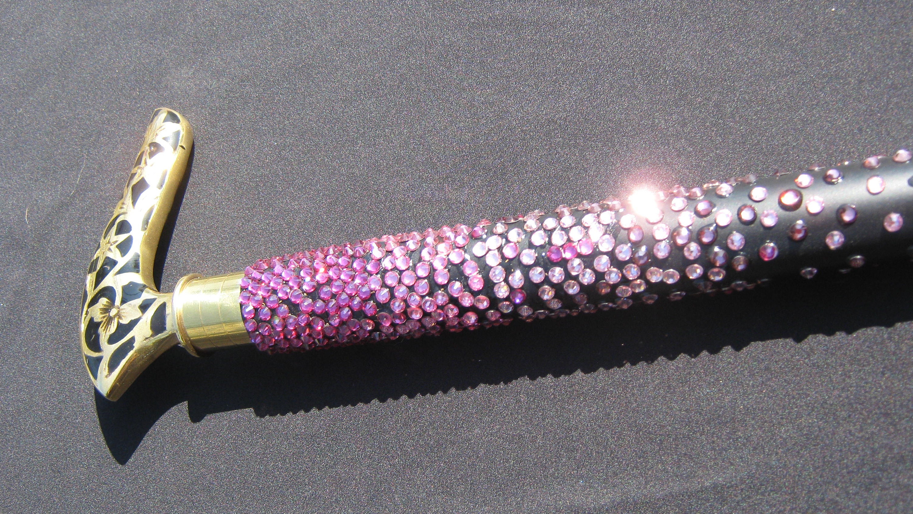 Swarovski crystal custom walking cane bling sparkle Etsy