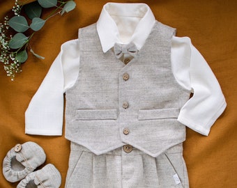 Wool Baby suit, Baby first suit, Wedding boy suit, Toddler Boy Wedding and Baptism Outfit, Set formal suit christening baptism | Boys Formal