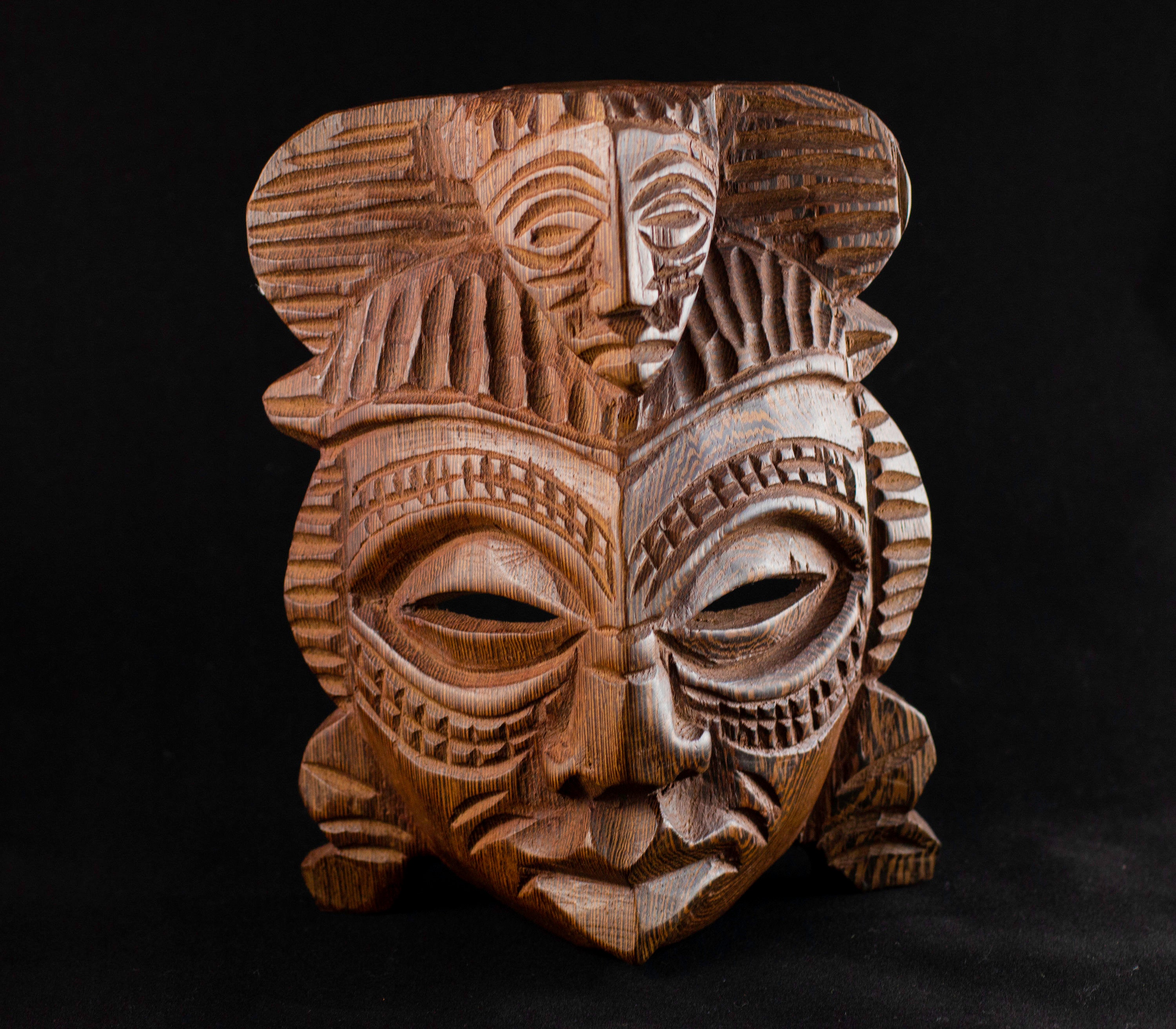 Hand Carved Wooden Mask Etsy 