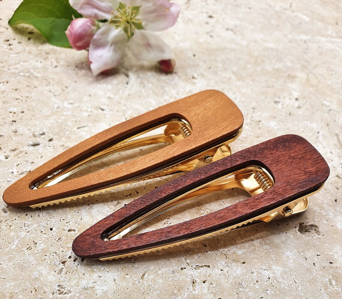 Hair clips wooden hair clips wooden hair clips hair clips Etsy