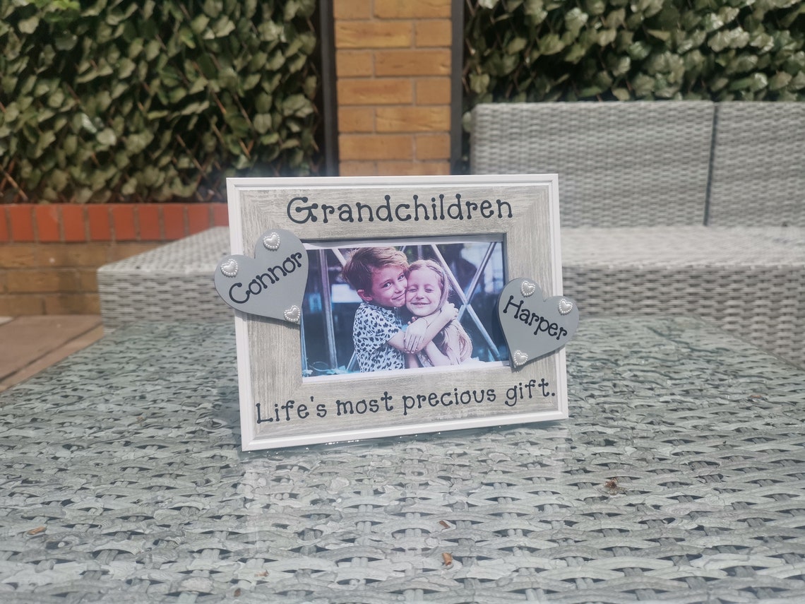 Personalised Grandchildren Photo Frame / Picture Frame in Etsy