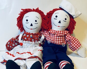 Handmade Raggedy Ann and Andy Dolls - Etsy
