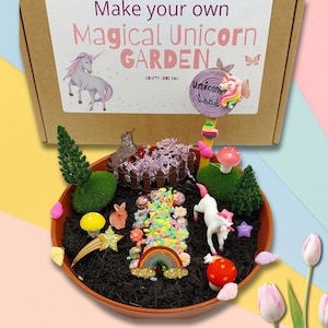 DIY Unicorn Fairy Garden Kit: Kids Craft, Birthday Gift