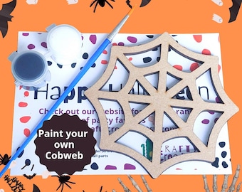 Halloween Craft Kit: Paint Your Own Spider Web, Party Favor