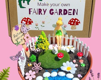 Make Your Own Fairy Garden Kit | Kids craft kit | Diy fairy garden beautiful unique birthday gift for girls.