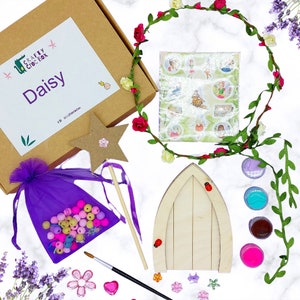 Personalised Fairy craft kit, make your own fairy door, paint your own wand, perfect for birthday gifts