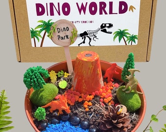 Make your own Dinosaur garden, ideal gift for dinosaur birthday party, Dinosaur sensory kit, Unique creative gift for dinosaur fans