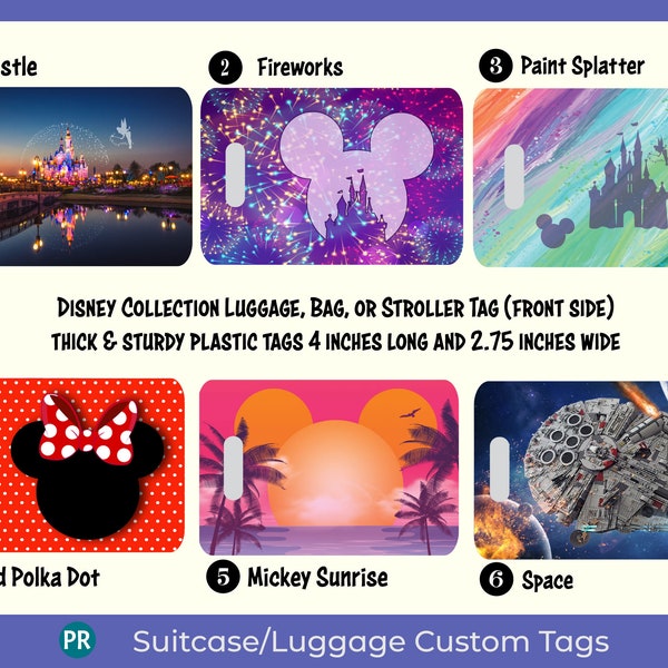 Disney Travel Accessories - Personalized Luggage Tag for Bags, Strollers, and Backpacks - Grab Multiple Discounts!