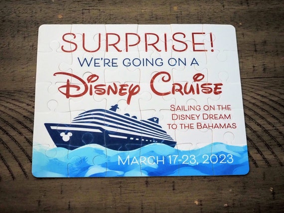 Surprise Disney Cruise Ship Reveal Puzzle, Wish, Dream, Wonder, Fantasy,  Treasure, and Magic, Vacation Announcement, Customize Your Message -   Israel