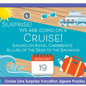 Personalized Cruise Reveal Jigsaw Puzzle: Family Vacation Gift
