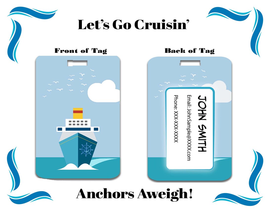 Cruise Luggage Tag, Personalized, Travel Accessory, Stroller Tag, Golf
