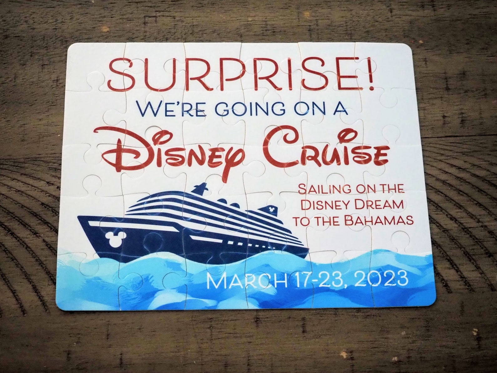 Surprise Disney Cruise Reveal Puzzle Wish Dream Wonder - Etsy