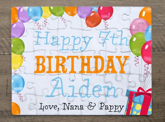 Birthday Puzzle With Custom Message Birthday Boy Bday Girl Etsy