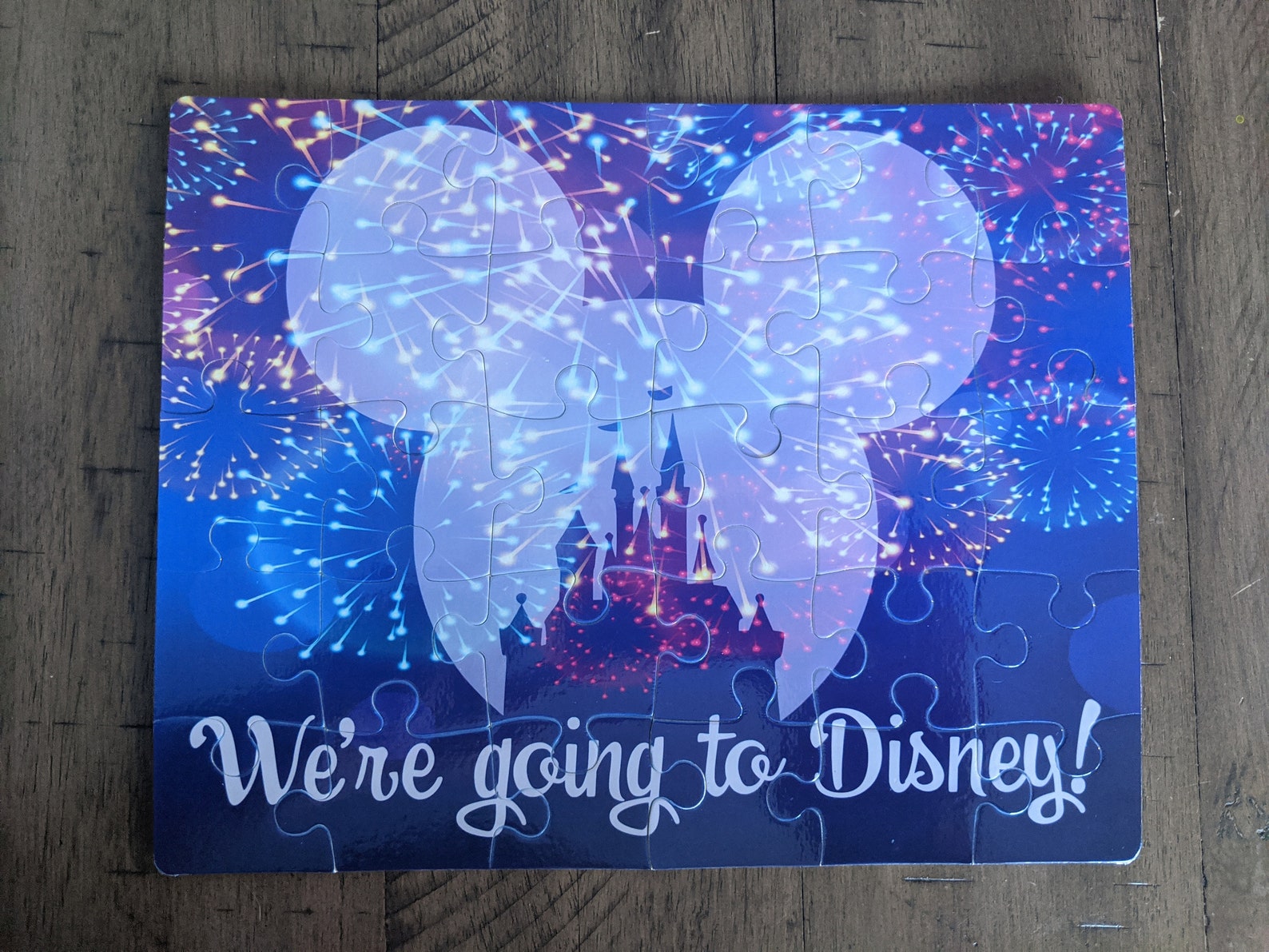 Surprise Disney Trip Reveal Puzzle with Custom Text Pack your | Etsy