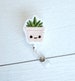 Succulent retractable badge reel clip. Nurse appreciation,teacher appreciation, small nurse gift, nurse badge, work badge, feltie badge 