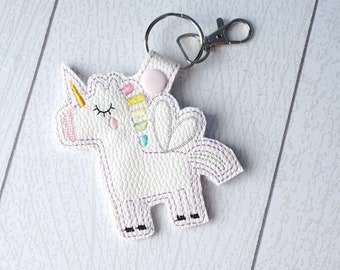 Unicorn fairy keychain, backpack accessory,snap tab, girls keychain, unicorn keychain