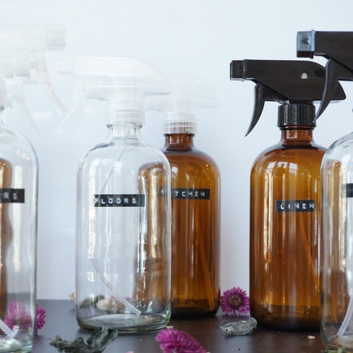 Custom Glass Spray Bottle Custom Label Thieves Spray Etsy