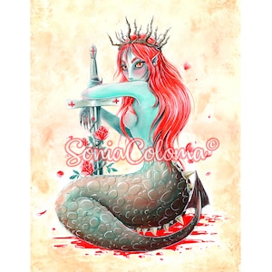 DRAGON GIRL stampa arte, download digitale, Saint George Print art, immagine dell'altare, cartolina, decorazione, stampa digitale, alta risoluzione