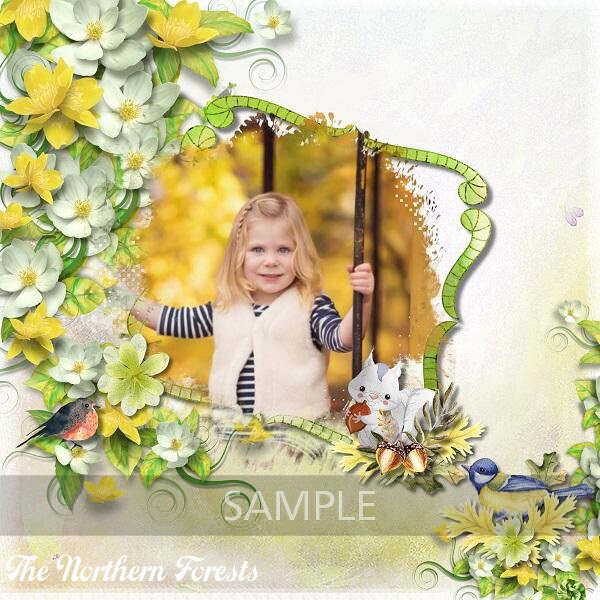 Digital Scrapbook Kit Animals of the Northern Forests 12x12 Etsy