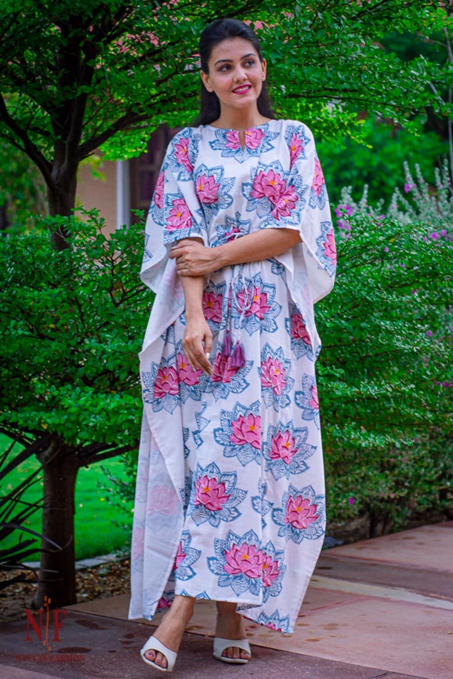 Lotus mulmul cotton Kaftan dress soft and light weight dress Etsy