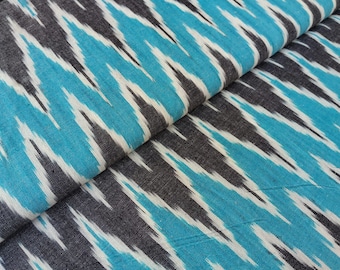 Tela ligera de algodón ikat, tela hecha a mano, se vende cortada a medida